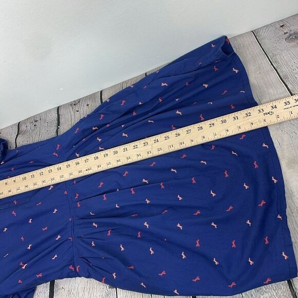 Levi's Women's Short Sleeve Horse Print Dress Blue Pocket size Small Petite - Picture 11 of 13